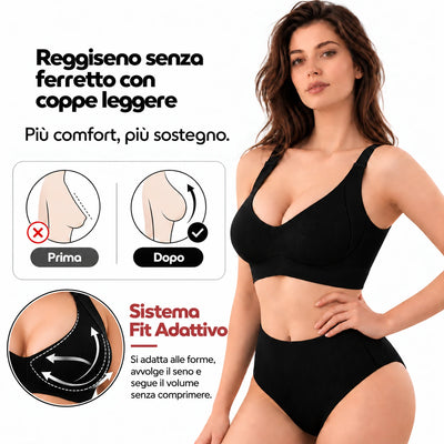 Reggiseno push-up modellante senza ferretto